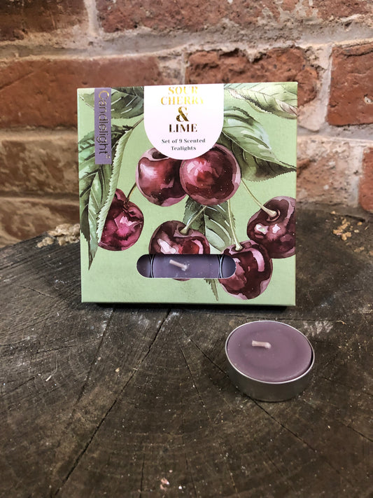 Sour Cherry & Lime Scented Tealights