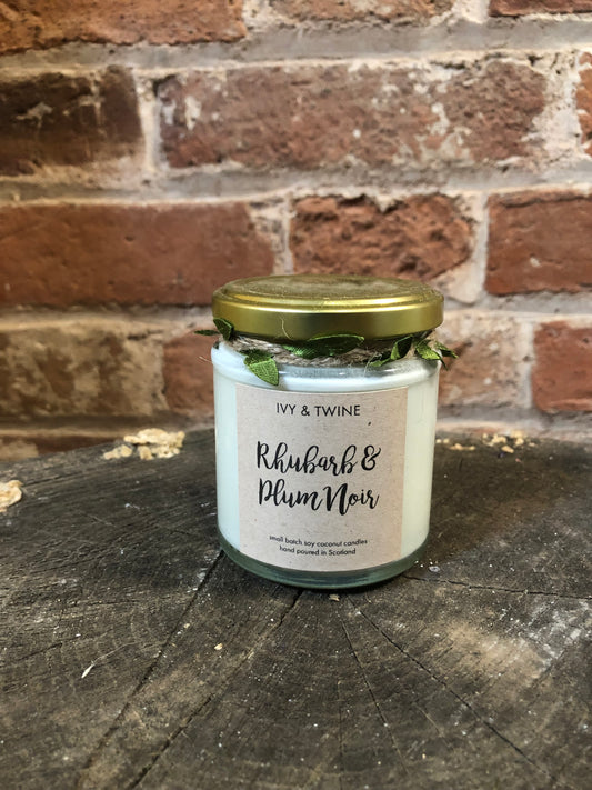 Rhubarb & Plum Noir, Ivy & Twine Candles
